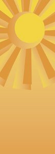 Geometric Sun on Yellow Background Banner