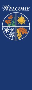 Four Seasons on Blue Welcome Banner
