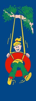 Girl on Tire Swing Fun Banner