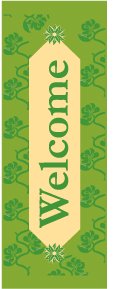 All Season Green Welcome Banner