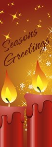 Seasons Greetings Candle Banner