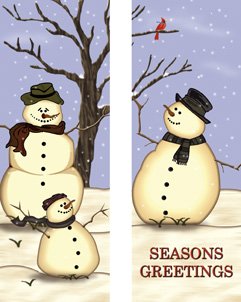 Seasons Greetings Snow Family Banner