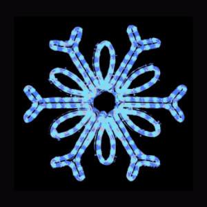 Hanging 48 inch Single Loop Snowflake - Blue