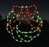 4 Foot Green Christmas Wreath with Red Bow LED Outdoor Holiday Light Display