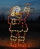 Large Animated Waving Santa LED Christmas Light Display