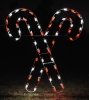 Large Crossed Candy Canes LED Outdoor Holiday Light Decoration