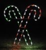 Large Crossed Candy Canes LED Outdoor Holiday Light Decoration
