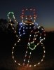 Large Animated Waving Snowman Outdoor LED Holiday Light Decoration