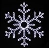 Gorgeous 6-point hanging snowflake featuring pure white RL LED light outdoor winter decorations