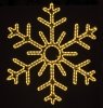 Gorgeous 6-point hanging snowflake featuring warm white RL LED light outdoor winter decorations
