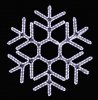 Gorgeous hexagon hanging snowflake featuring pure white RL LED light outdoor winter decorations