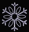 Gorgeous Single Loop hanging snowflake featuring pure white RL LED light outdoor winter decorations