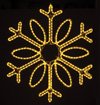 Gorgeous Single Loop hanging snowflake featuring warm white RL LED light outdoor winter decorations