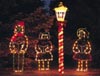 Holiday Lights - Three Carolers with Lamppost