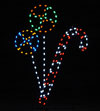 Silhouette Candy Cane with Lollipops, 6 feet - LED