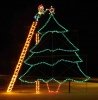 Silhouette Elf Decorating Tree, 16 feet