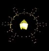 Lamppost Silhouette Teardrop Snowflake, Lamppost 6 Feet