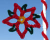 Pole Mount Garland Poinsettia , Pole Mount 5 Feet 