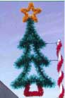 Pole Mount Garland Tree With Garland Star, Pole Mount 7.5 Feet  