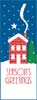 Season's Greetings Snowy Winter House Banner