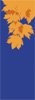 Fall Leaves on Blue Fabric Banner