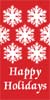 Happy Holidays Snowflake Banner