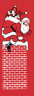 Santa Climbing Chimney Red Banner