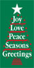 Joy, Love, Peace, Seasons Greetings Tree Banner