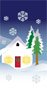 Holiday Winter House and Trees Banner