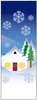 Snowy Winter House and Trees Banner