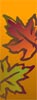 Fall Leaves on Yellow Background Banner