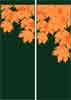 Fall Leaves on Green Fabric Double Banner