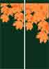 Fall Leaves on Green Fabric Double Banner