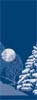 Snowy Tree with Moon Winter Banner