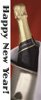 Happy New Year Champagne Bottle Banner