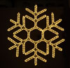 Gorgeous hexagon hanging snowflake featuring warm white RL LED light outdoor winter decorations