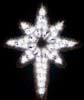 Large Hanging Star of Bethlehem with fine cut commercial garland and pure white LED lights