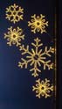 Bright LED Falling Snowflakes commercial Pole decoration in warm white