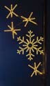 Bright warm white LED cascading snowflakes commercial Pole decoration