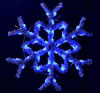 Versatile 3 feet hanging snowflake featuring blue C7 LED lights