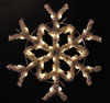 Versatile 3 feet hanging snowflake featuring warm white C7 LED lights