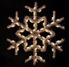 Versatile 4 feet hanging snowflake featuring warm white C7 LED lights
