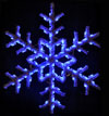 Versatile 5 feet hanging snowflake featuring blue C7 LED lights