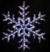 Versatile 5 feet hanging snowflake featuring pure white C7 LED lights