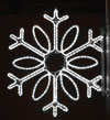 Single Loop Snowflake, 3 Ft. Pole Decoration in Pure White