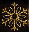 Single Loop Snowflake, 3 Ft. Pole Decoration in Warm White