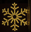 6 Point Snowflake, 3 Ft. Pole Decoration in Warm White