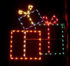 Silhouette Trio of Gift Packages Holiday Pole Light Decoration, 5 Feet