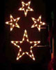 Silhouette 5' Four Star Cluster Commercial Pole Decoration