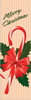 Candy Cane with Holly Merry Christmas Light Pole Banner